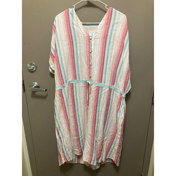 Time and Tru Striped Drawstring Waist Dress size XXL - Picture 1 of 3
